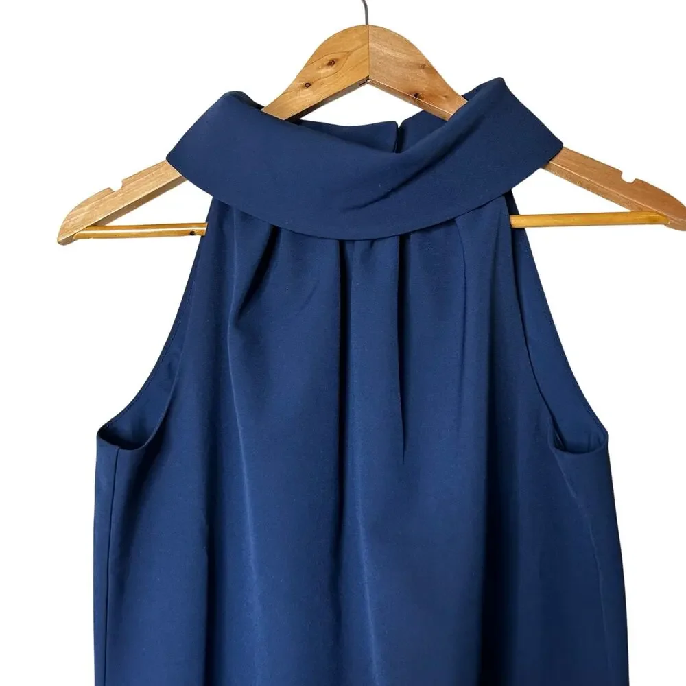 Sail to‎ Sable STS Dress Sz XS Vintage 50s 60s Inspired Trapeze Navy Blue Button
